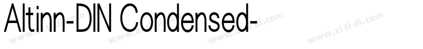 Altinn-DIN Condensed字体转换
